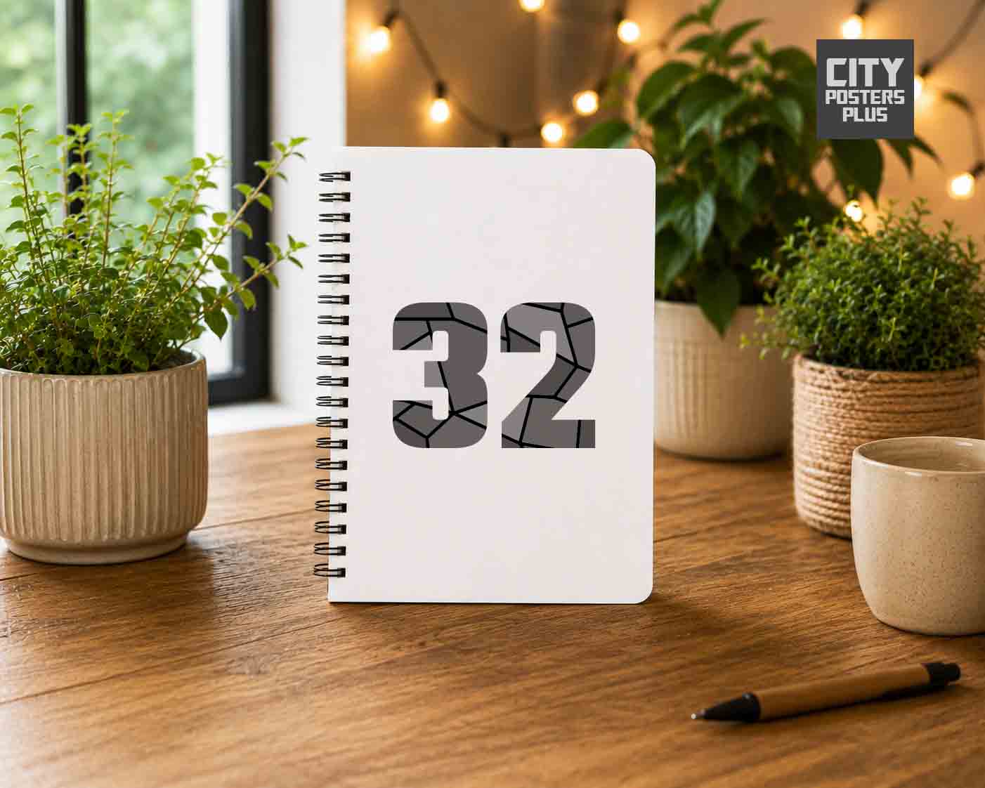 32 Number Notebook (White)