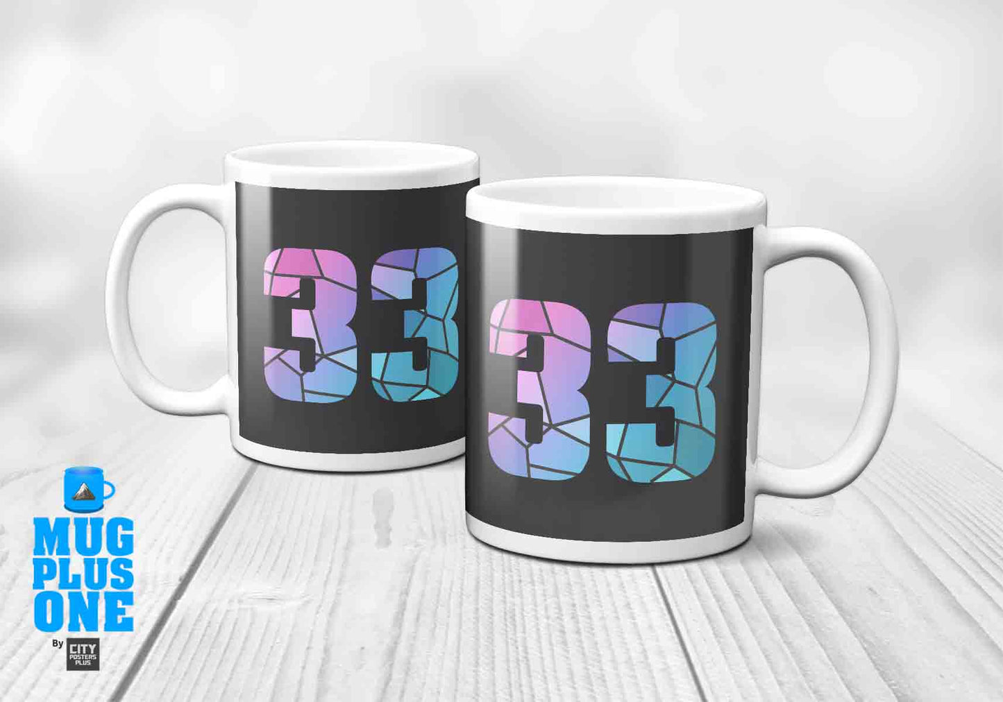 33 Number Mug (Charcoal Grey)