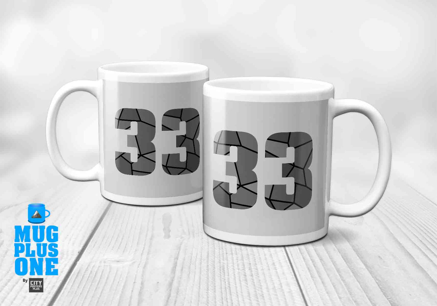 33 Number Mug (Melange Grey)