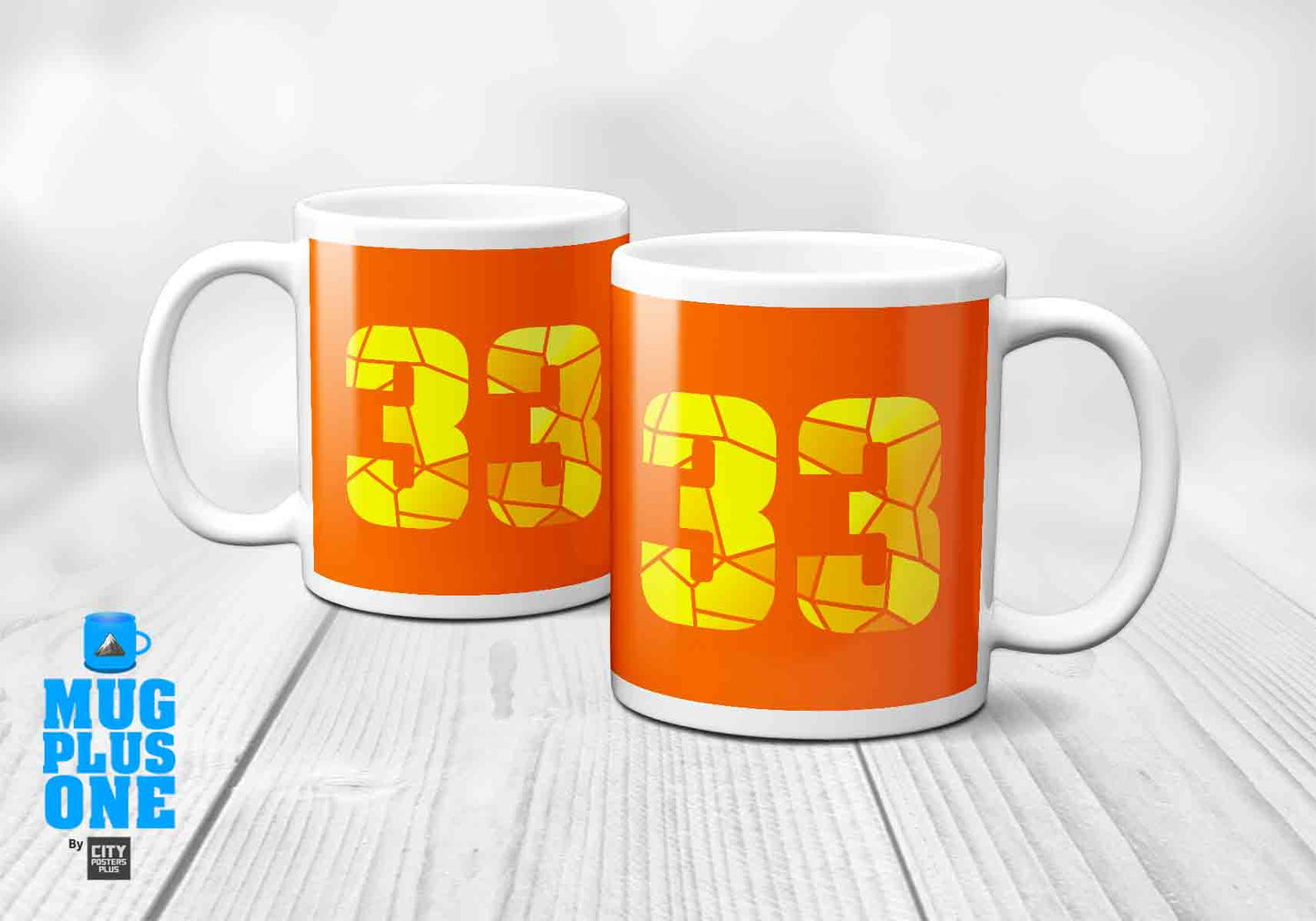 33 Number Mug (Orange)