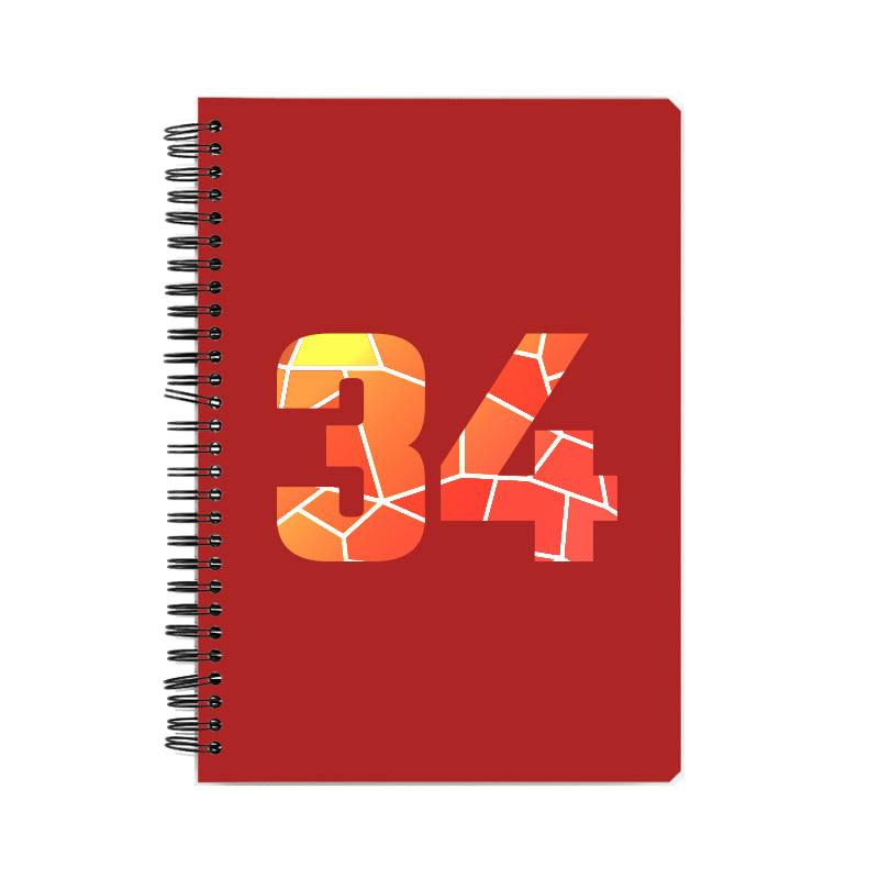 Notebook Plus One 34 Number Spiral Notebook (Red)
