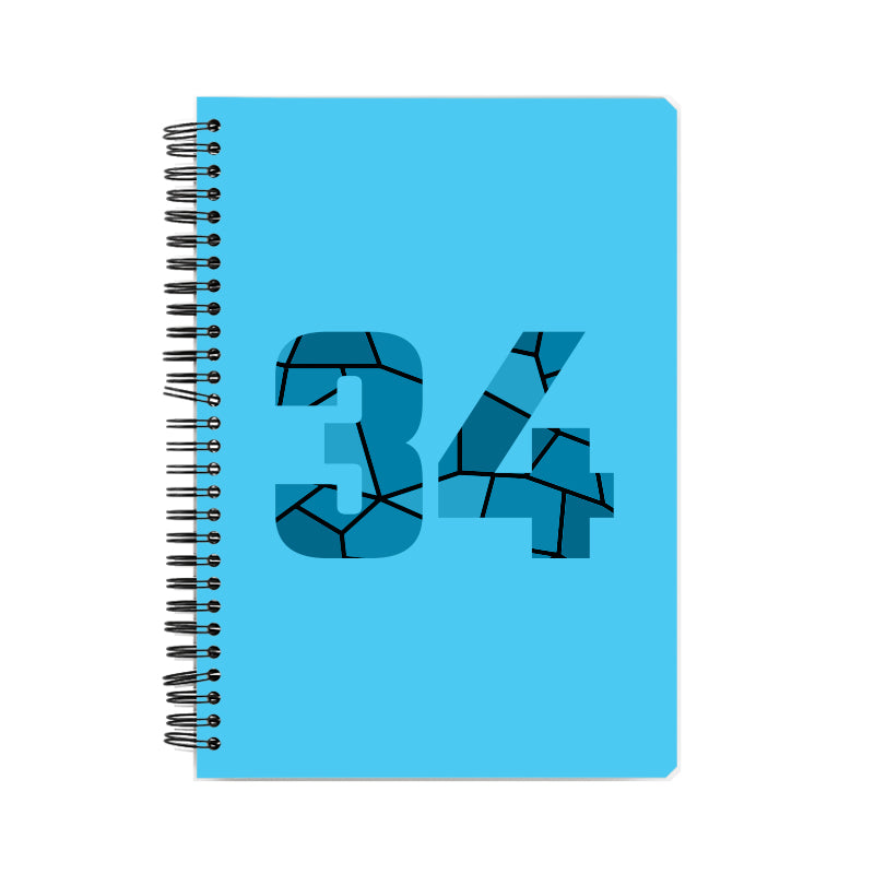 Notebook Plus One 34 Number Spiral Notebook (Sky Blue)