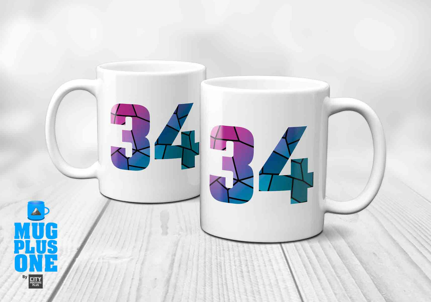 34 Number Mug (White)