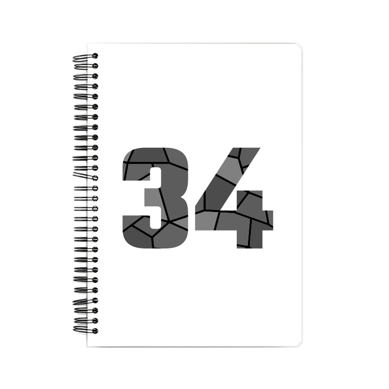Notebook Plus One 34 Number Spiral Notebook (White)
