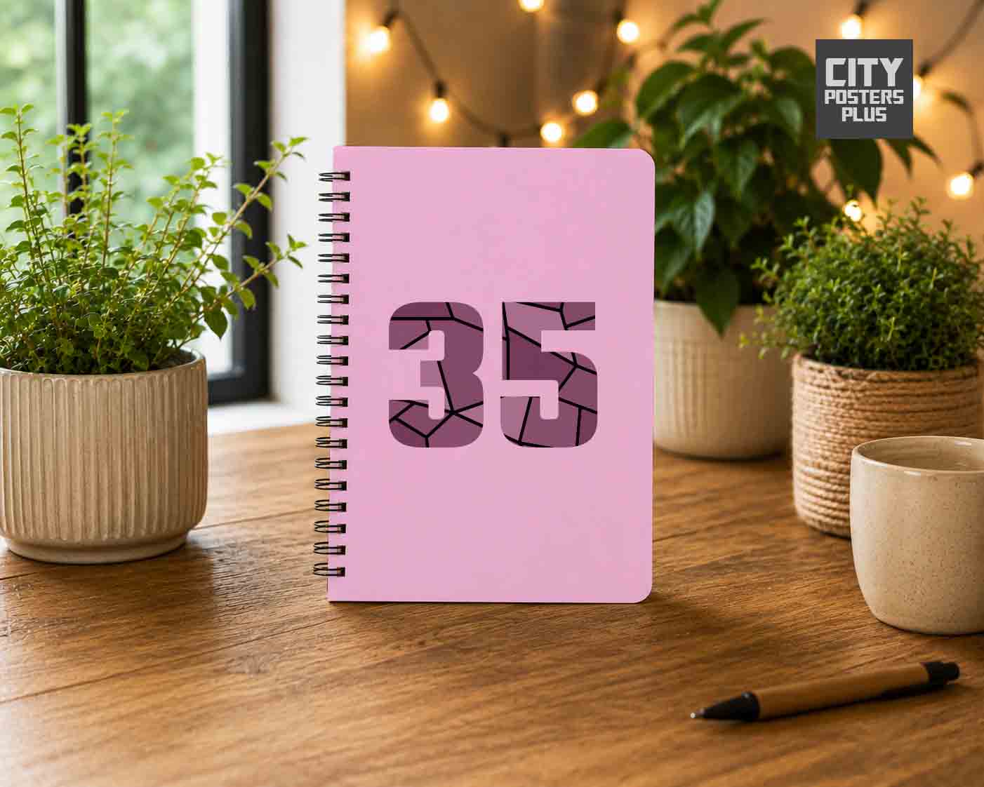 35 Number Notebook (Light Pink)