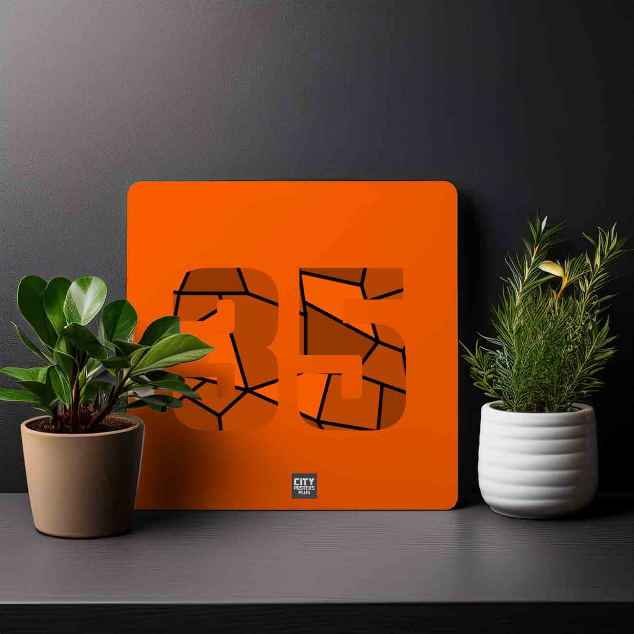35 Number Mousepad (Orange)