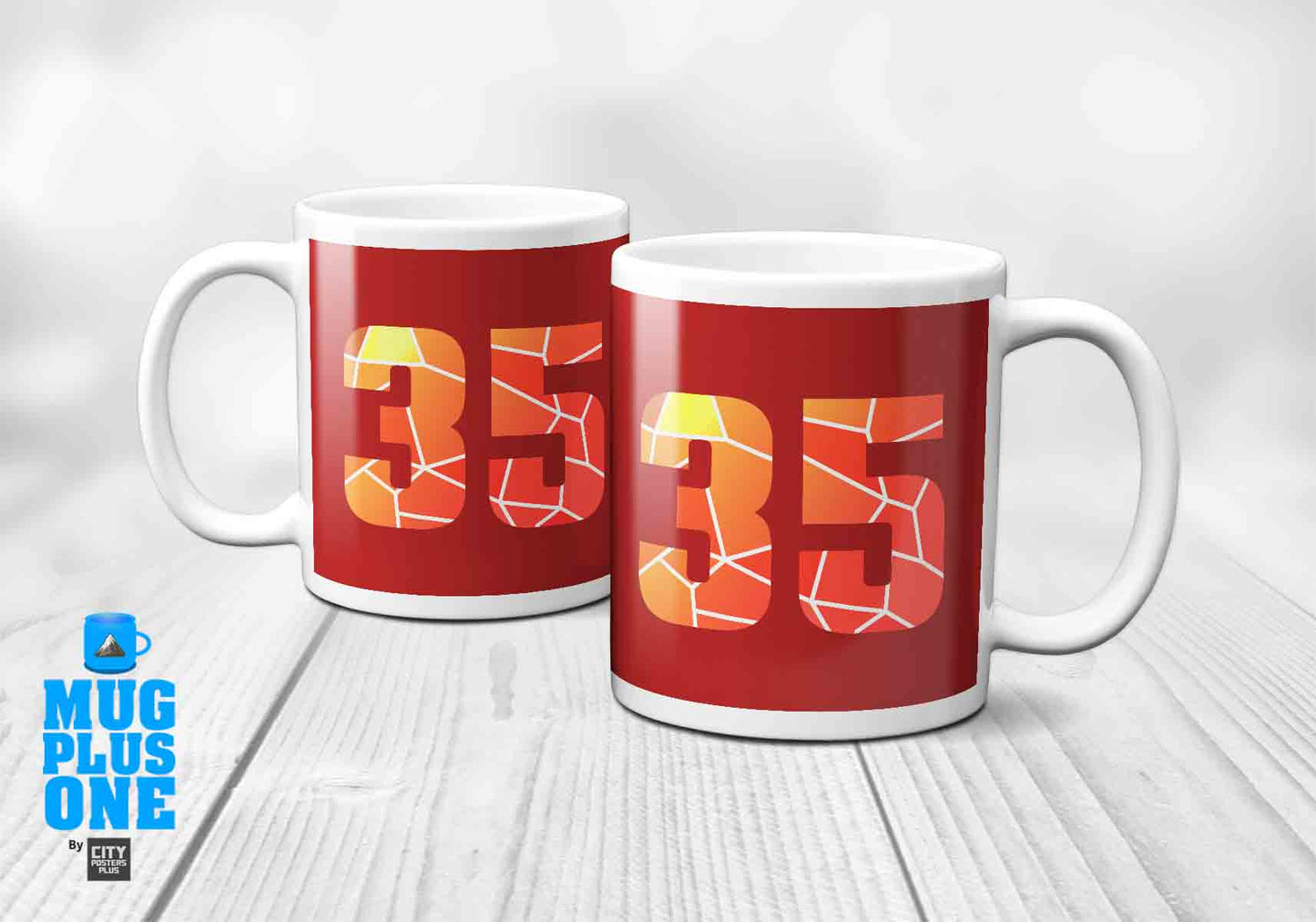 35 Number Mug (Red)
