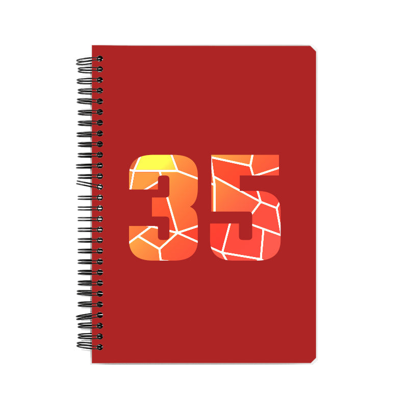 Notebook Plus One 35 Number Spiral Notebook (Red)