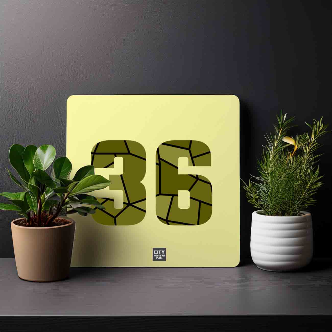 36 Number Mousepad (Butter Yellow)