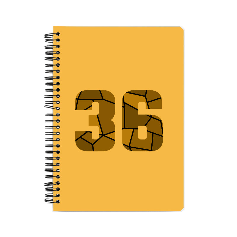 36 Number Notebook (Golden Yellow)