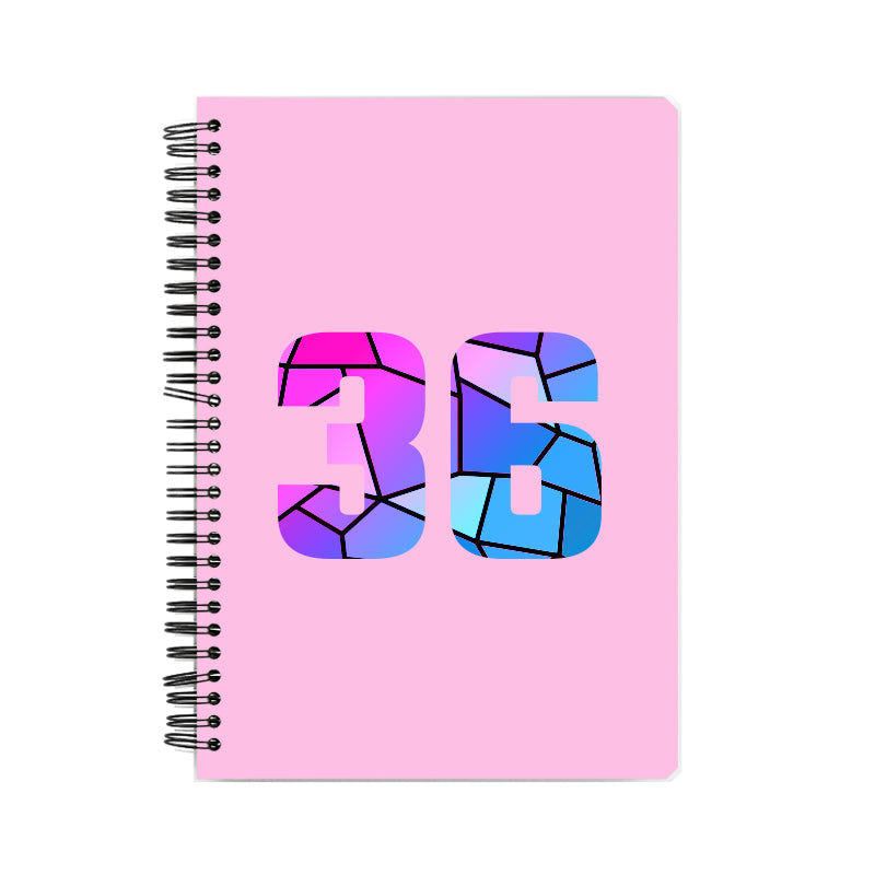 Notebook Plus One 36 Number Spiral Notebook (Light Pink)