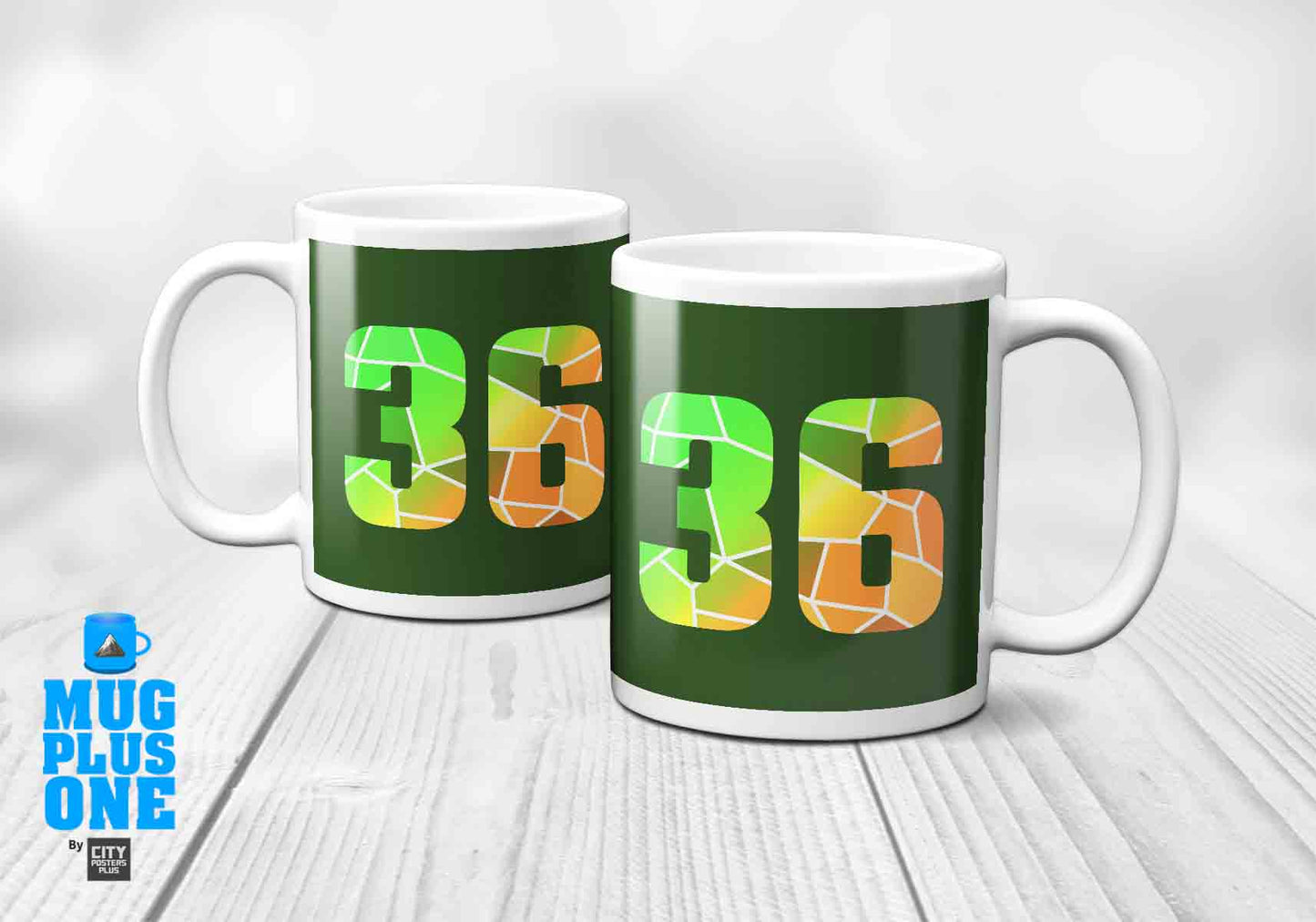 36 Number Mug (Olive Green)