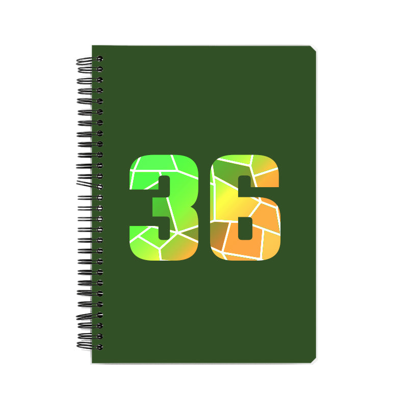 Notebook Plus One 36 Number Spiral Notebook (Olive Green)
