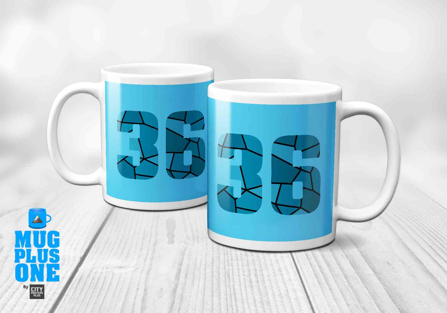 36 Number Mug (Sky Blue)