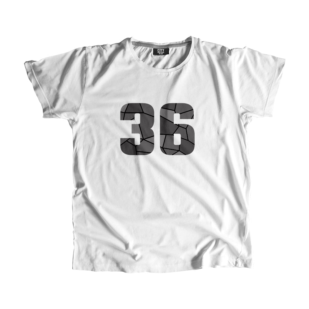 36 Number Men Unisex T-Shirt (White)| Classic Numeric Graphic Tee