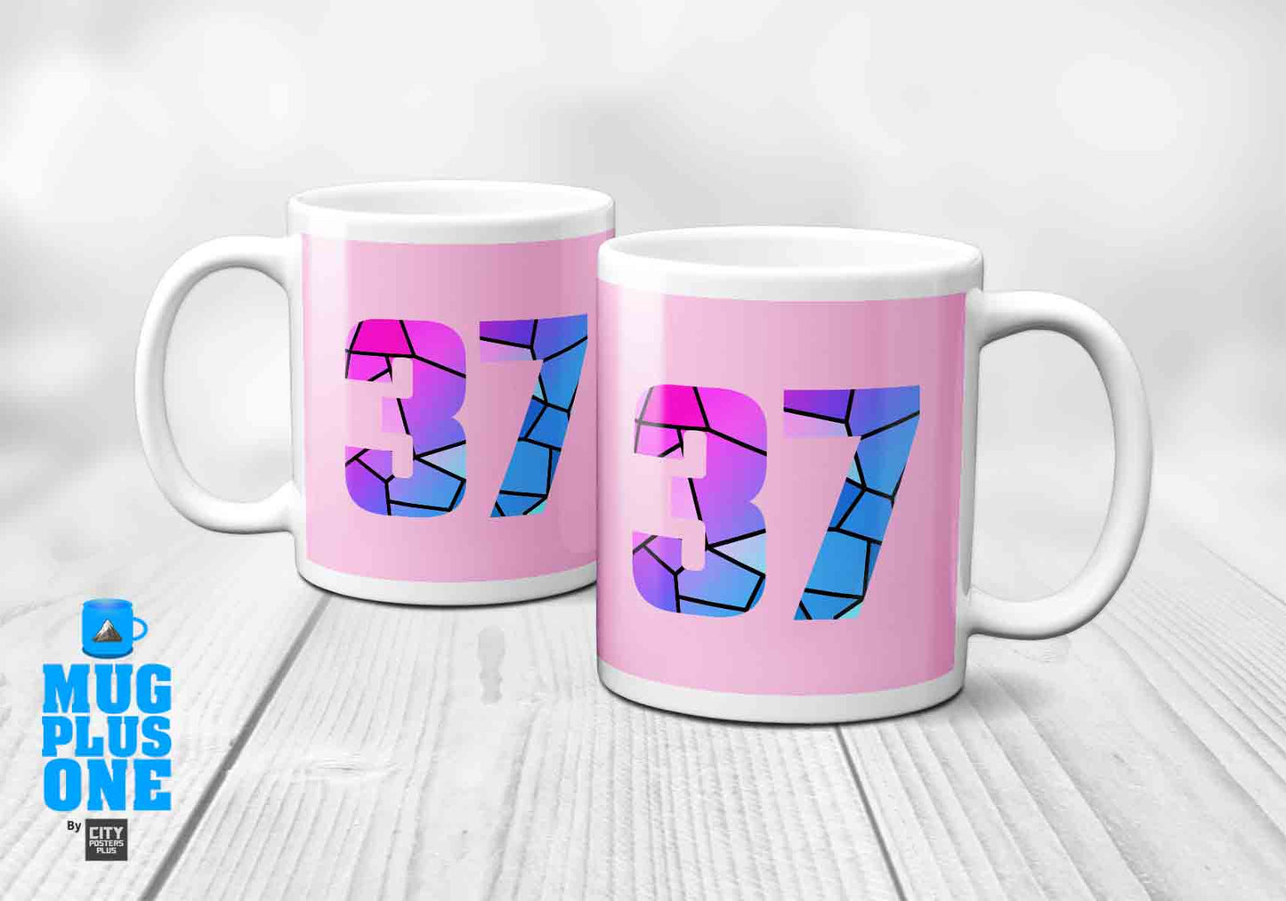 37 Number Mug (Light Pink)