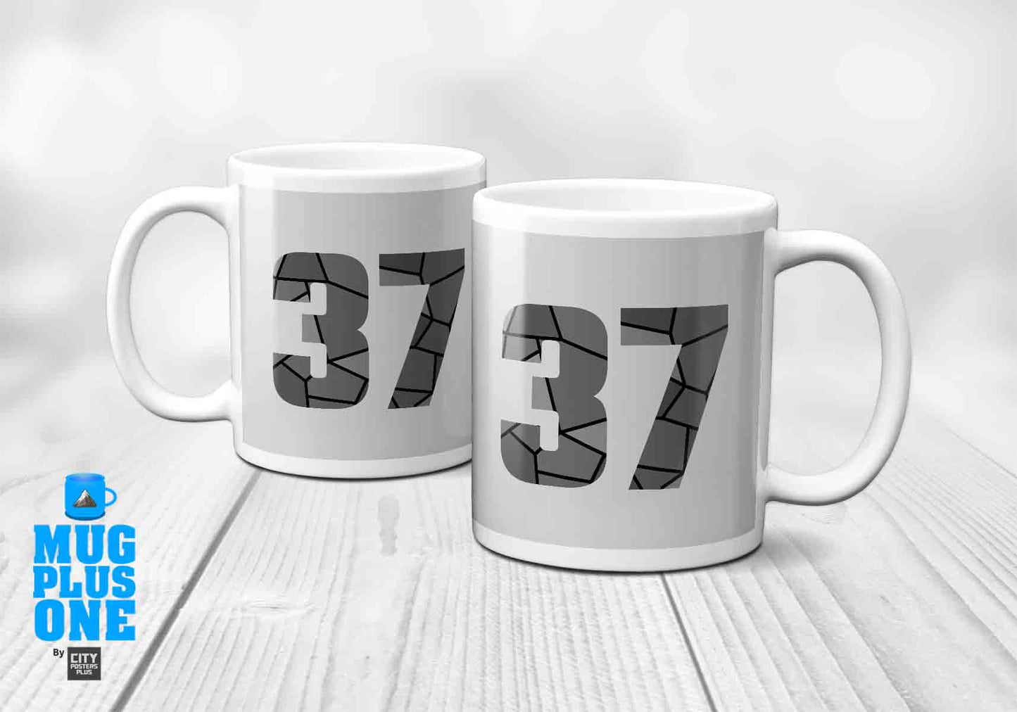 37 Number Mug (Melange Grey)