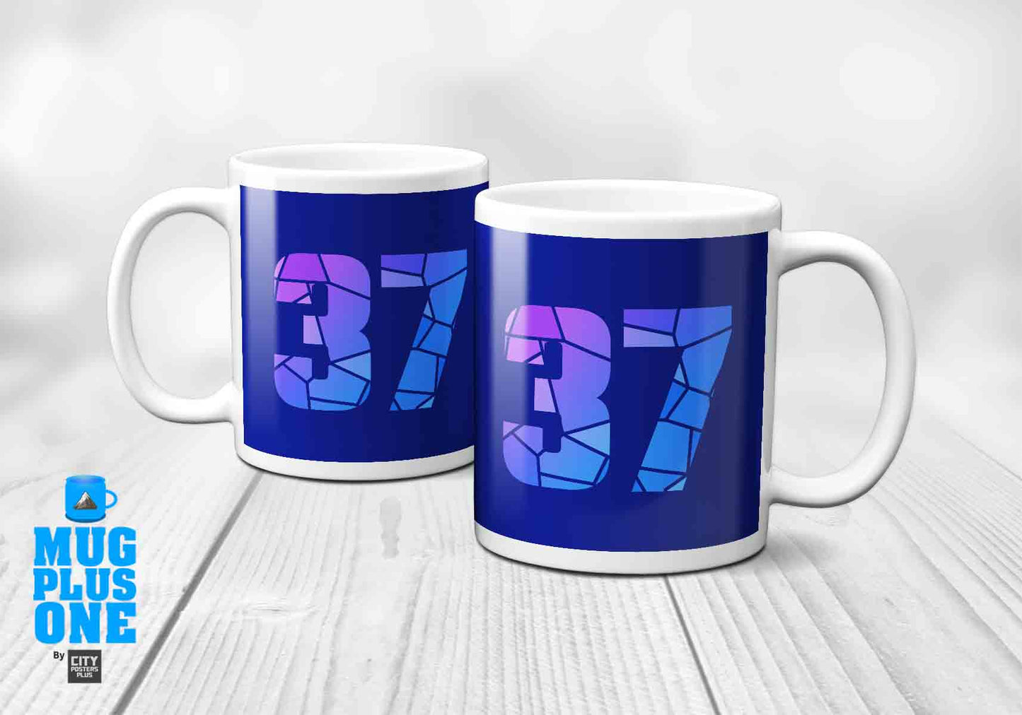37 Number Mug (Royal Blue)