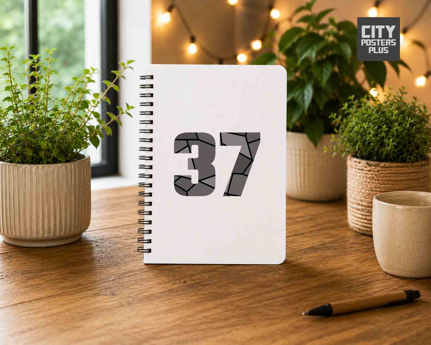 37 Number Notebook (White)