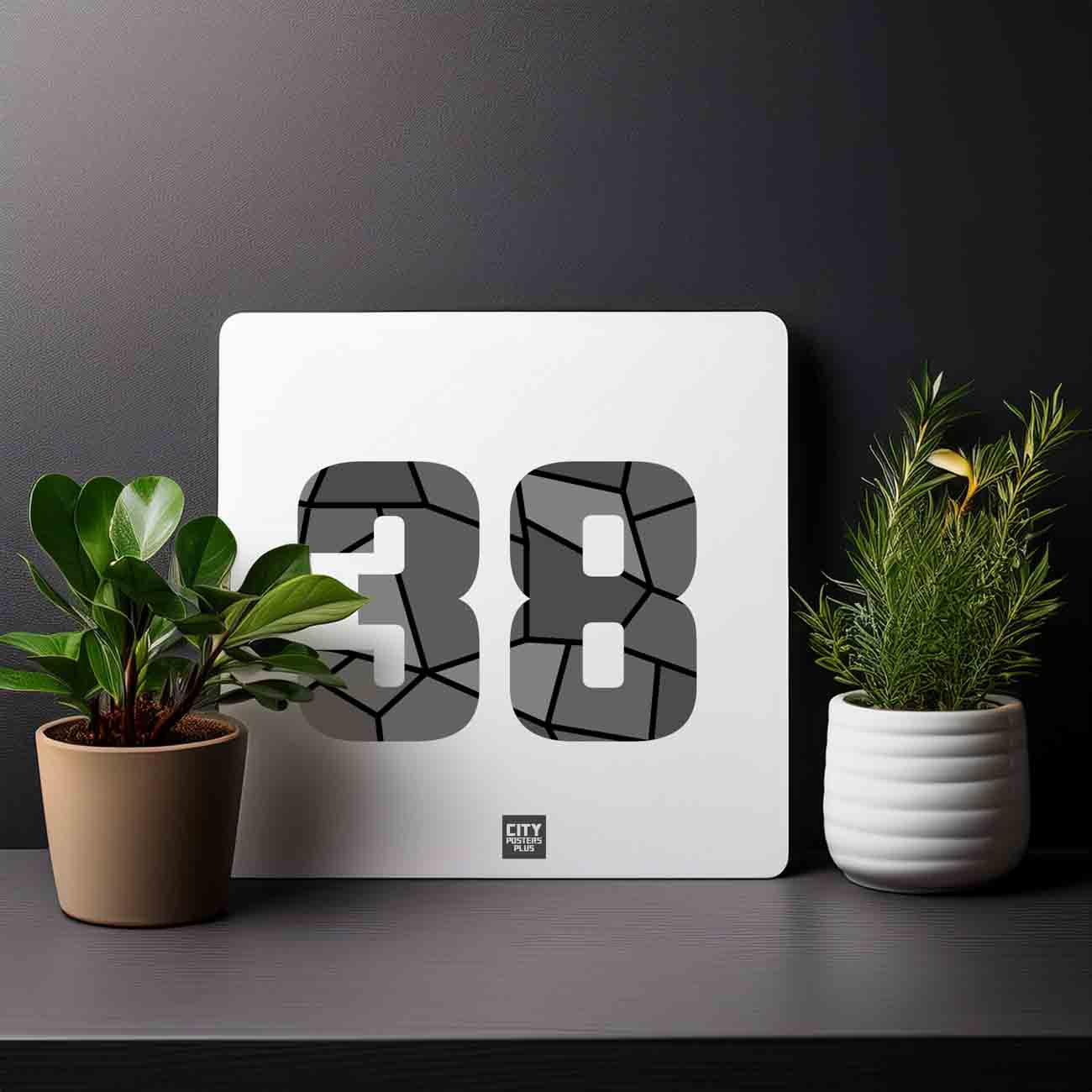 38 Number Mousepad (White)