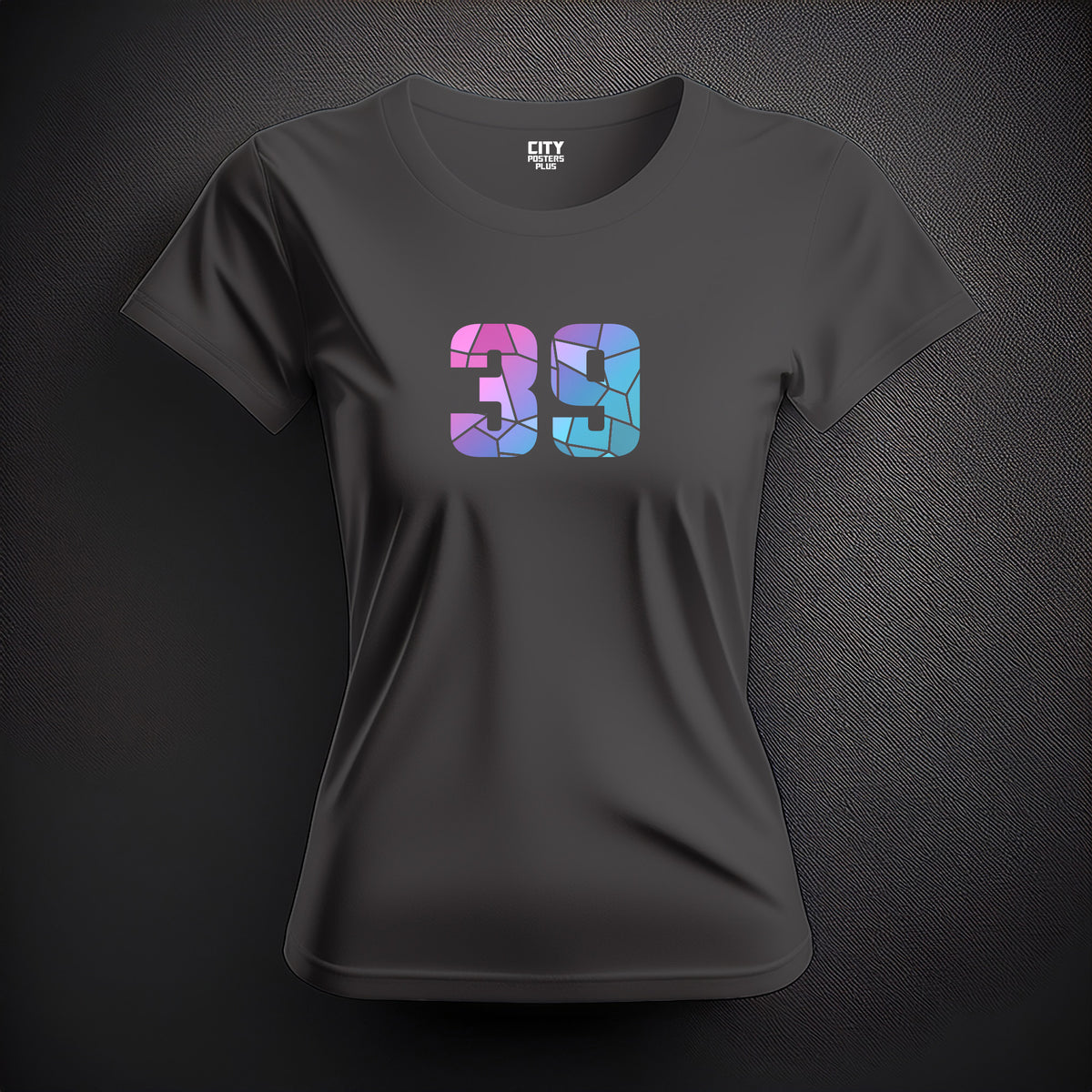 Number 39 Women T-Shirt (Charcoal Grey) | Stylish Numeric Graphic Tee