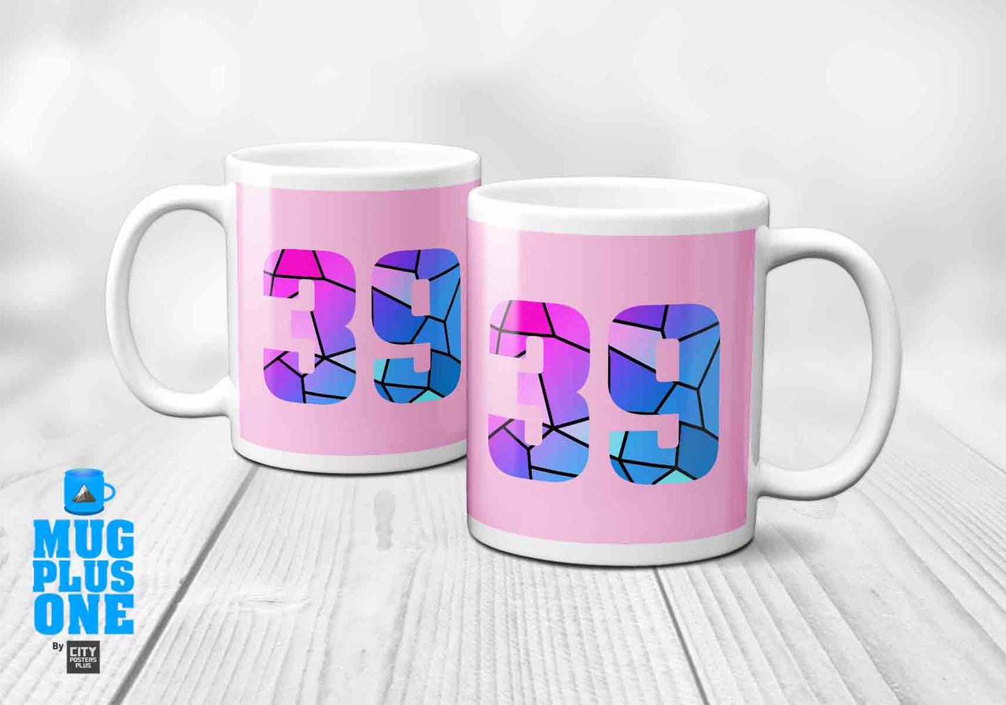 39 Number Mug (Light Pink)