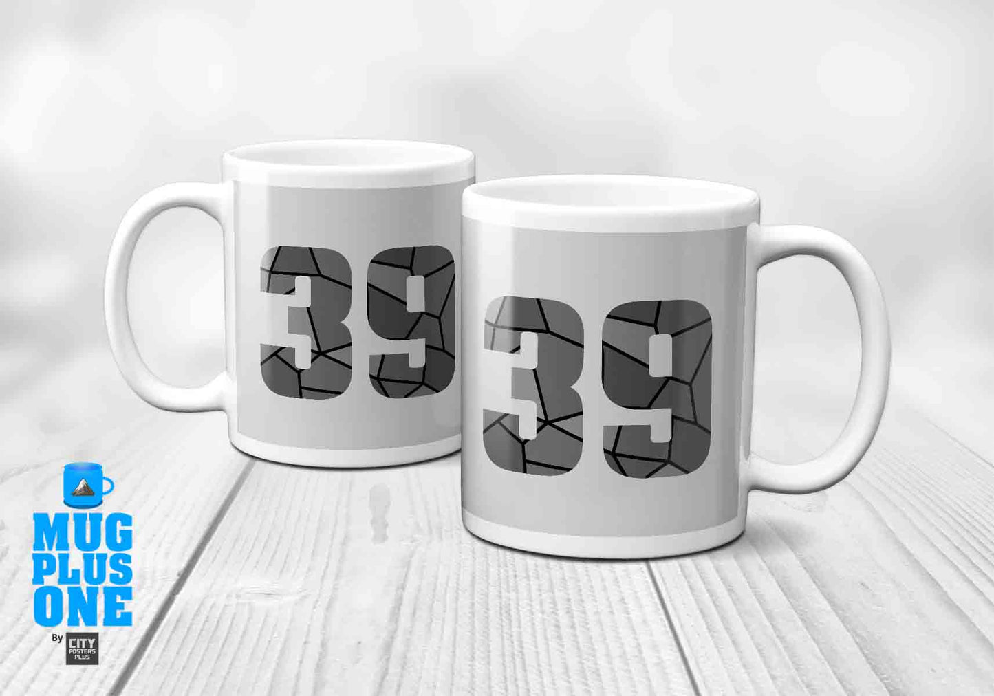 39 Number Mug (Melange Grey)