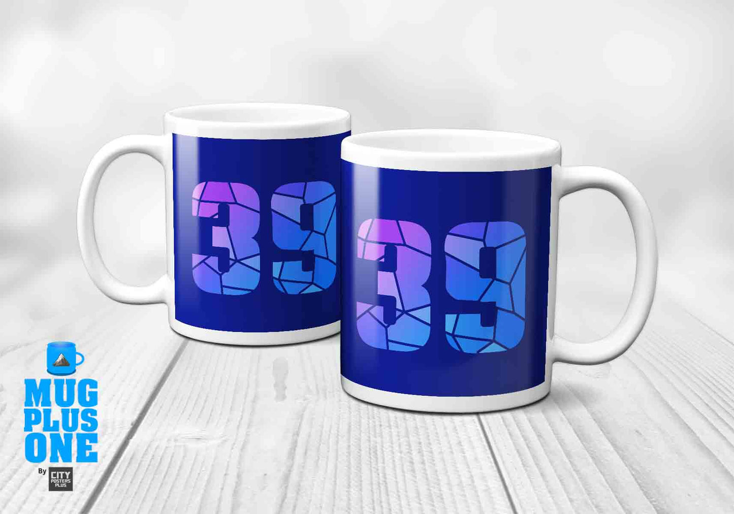 39 Number Mug (Royal Blue)