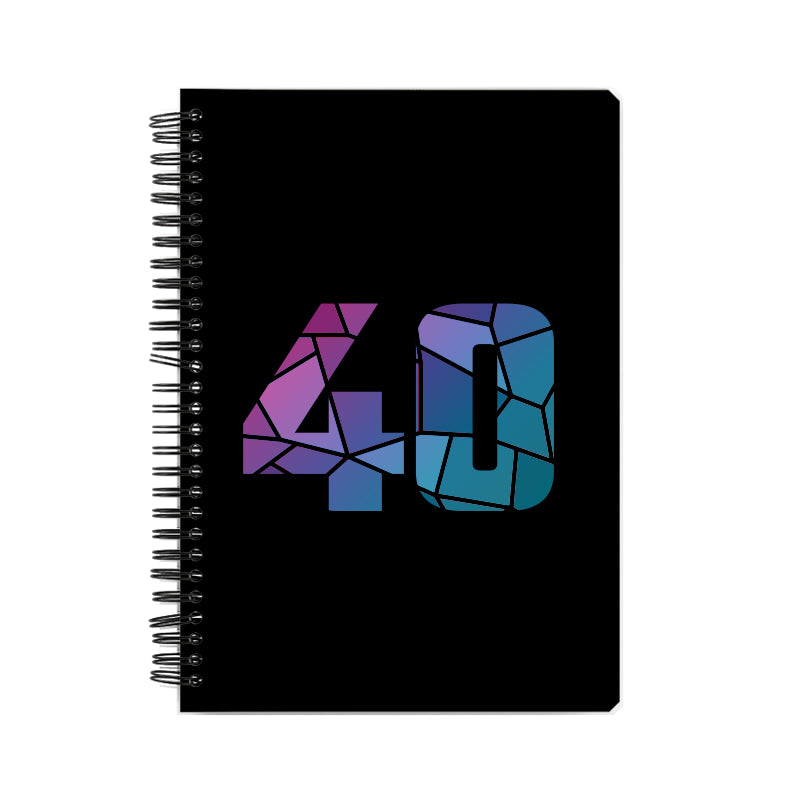40 Number Notebook (Black)