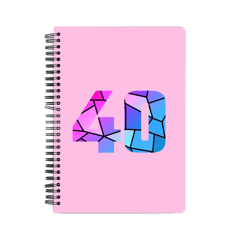 Notebook Plus One 40 Number Spiral Notebook (Light Pink)