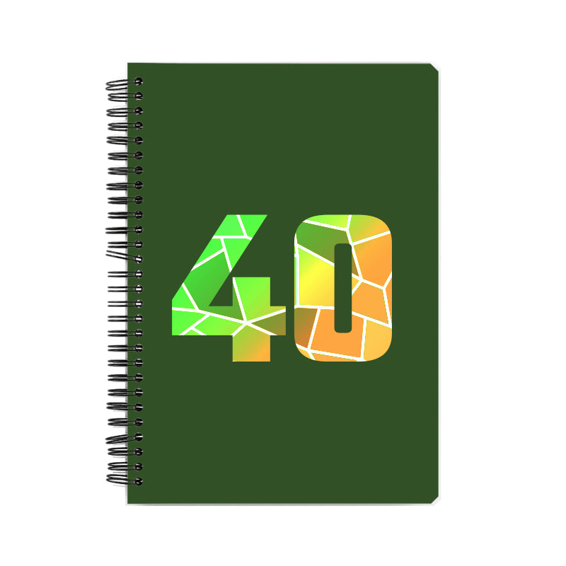 Notebook Plus One 40 Number Spiral Notebook (Olive Green)