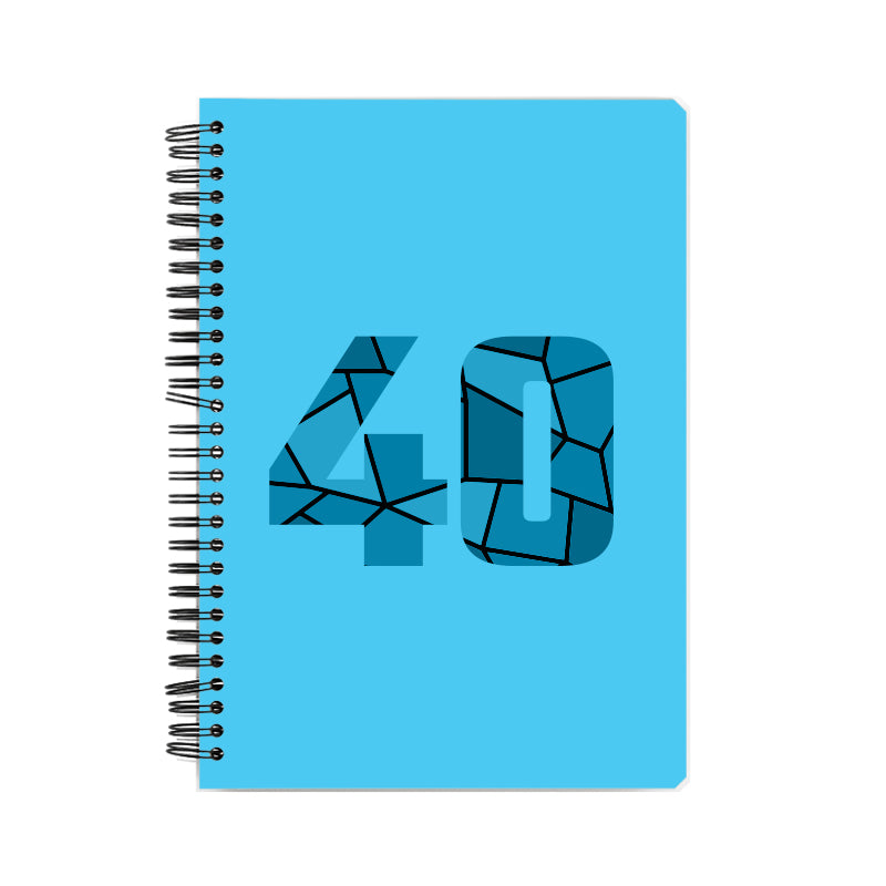 40 Number Notebook (Sky Blue)