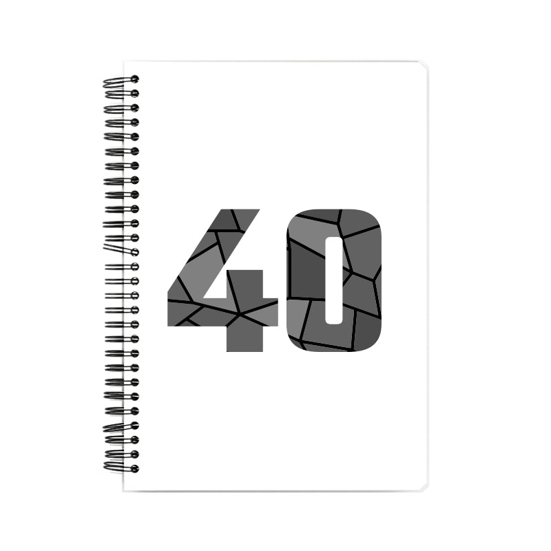 Notebook Plus One 40 Number Spiral Notebook (White)
