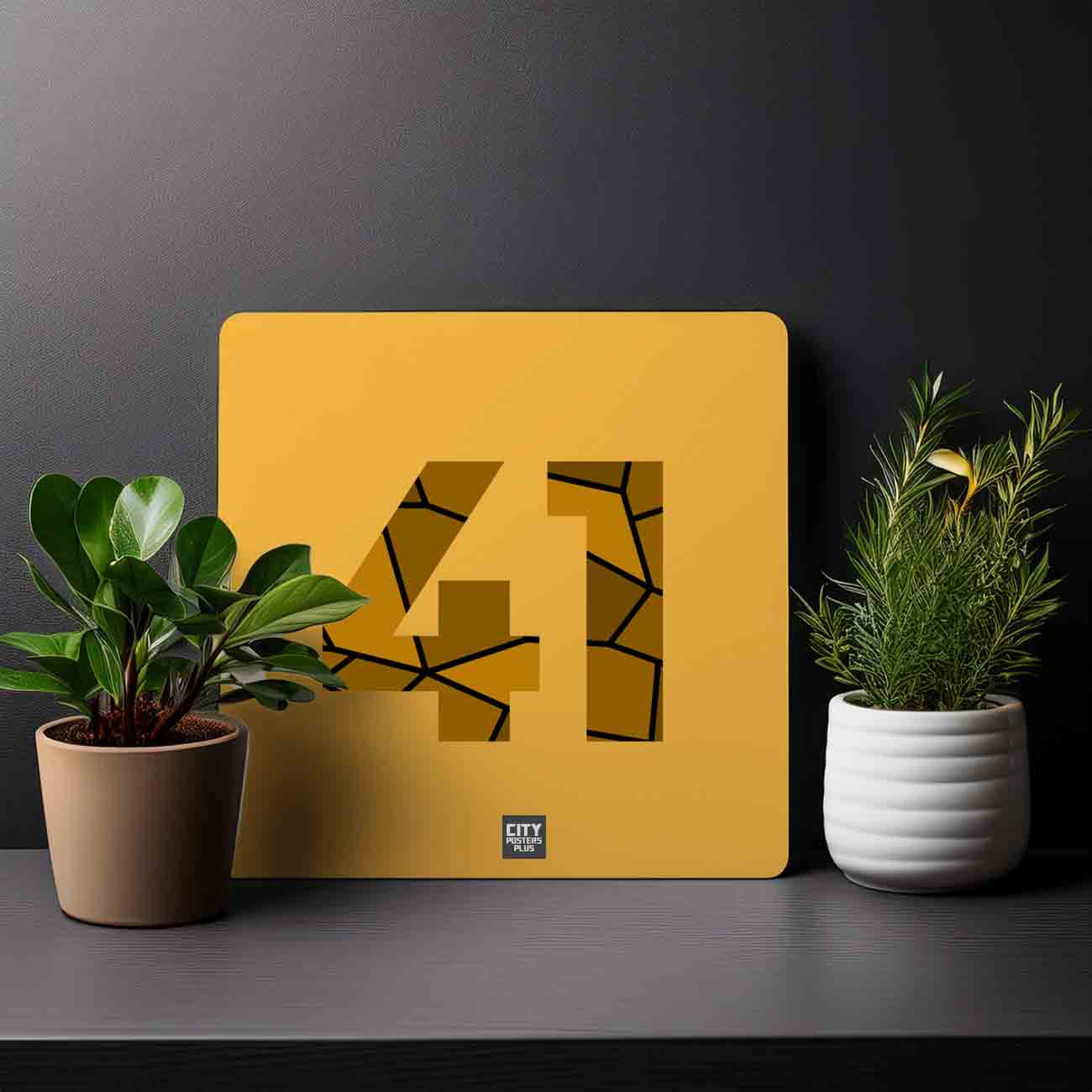41 Number Mousepad (Golden Yellow)