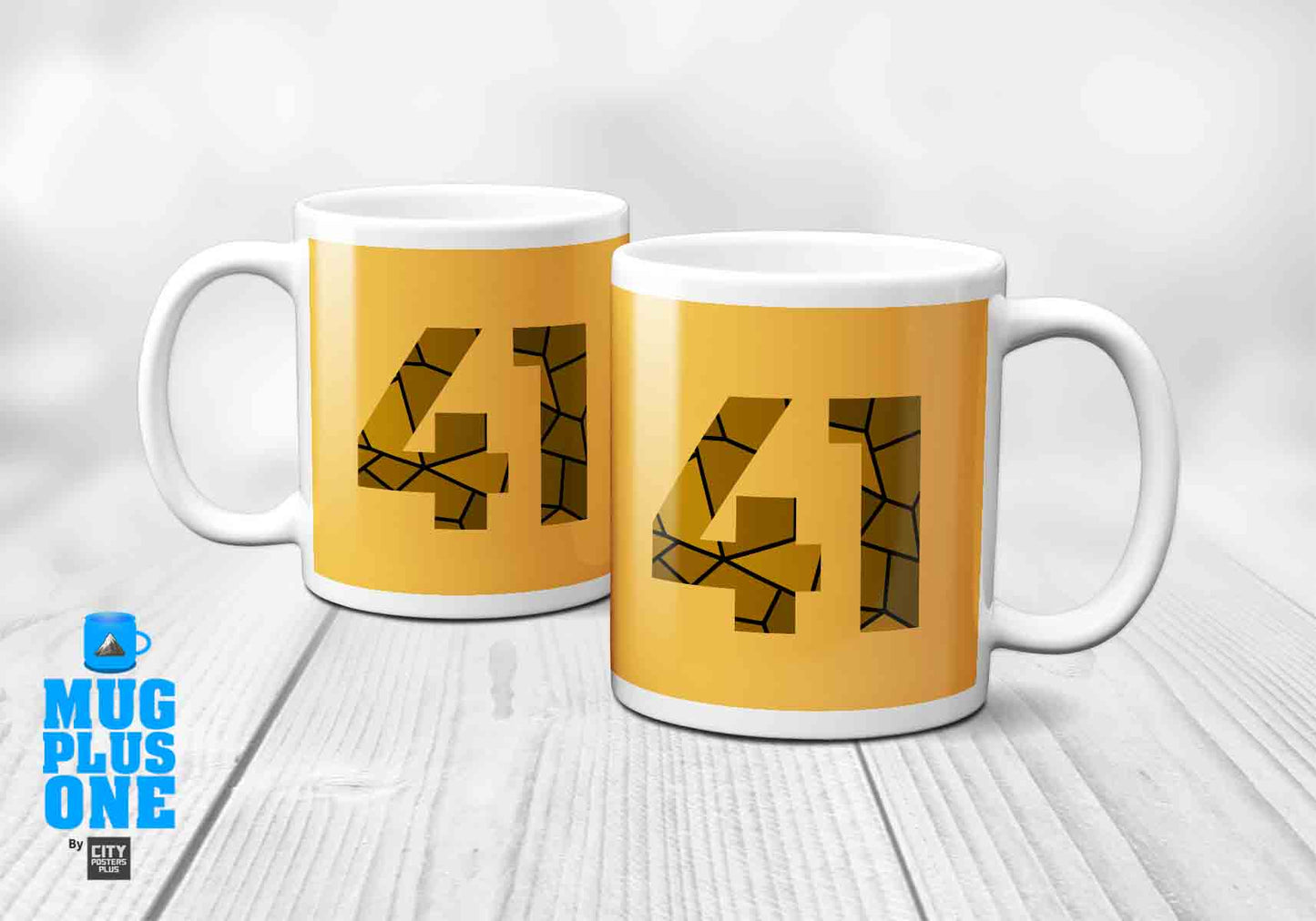 41 Number Mug (Golden Yellow)