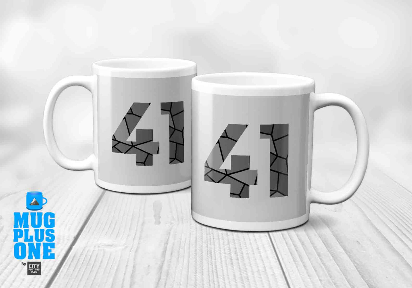 41 Number Mug (Melange Grey)