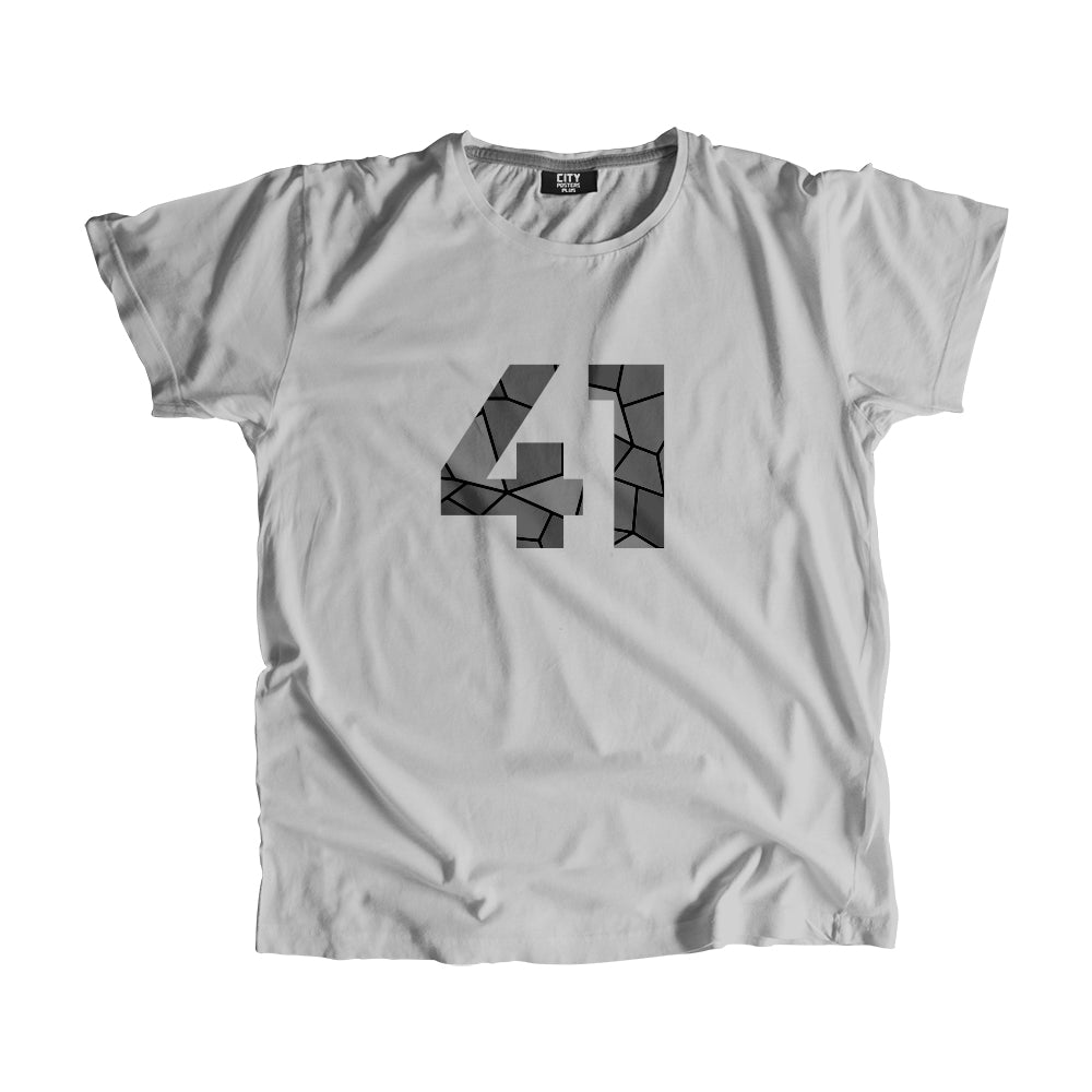 Number 41 Men Unisex T-Shirt (Melange Grey)