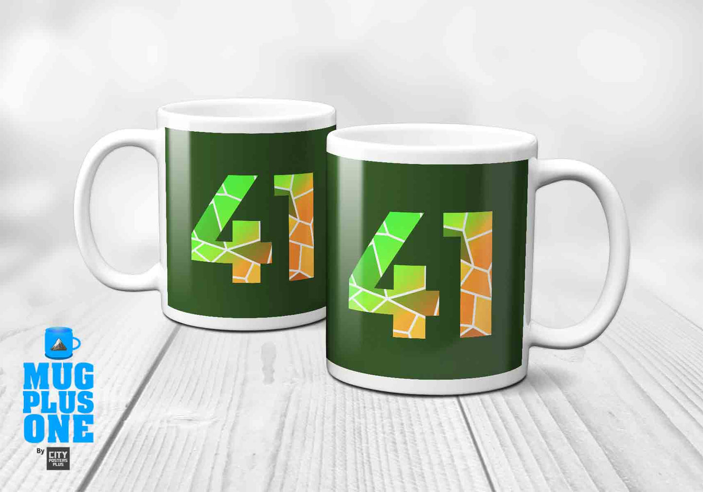 41 Number Mug (Olive Green)