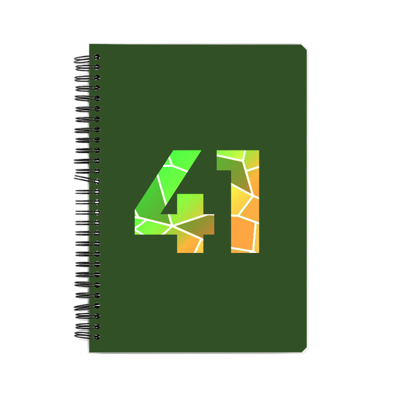 Notebook Plus One 41 Number Spiral Notebook (Olive Green)