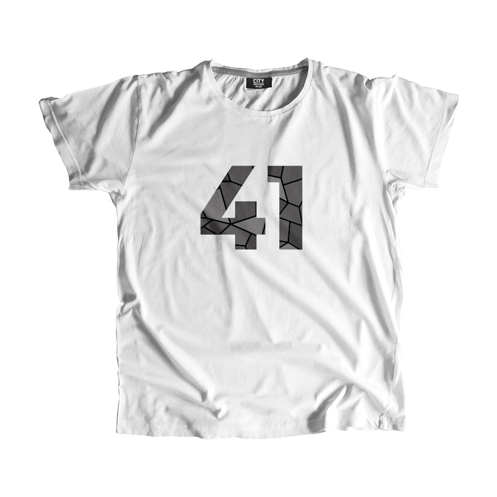 Number 41 Men Unisex T-Shirt (White)