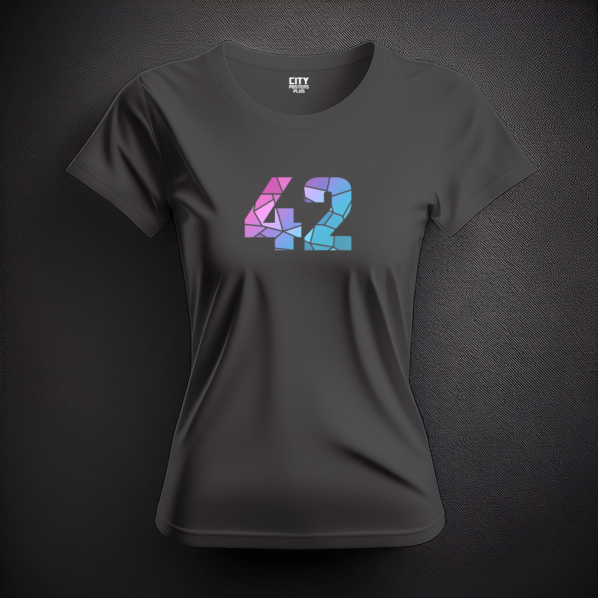 Number 42 Women T-Shirt (Charcoal Grey) | Stylish Numeric Graphic Tee
