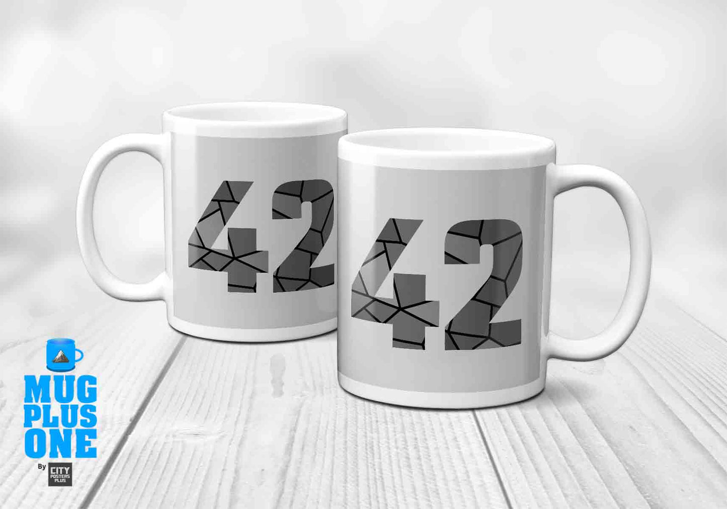 42 Number Mug (Melange Grey)