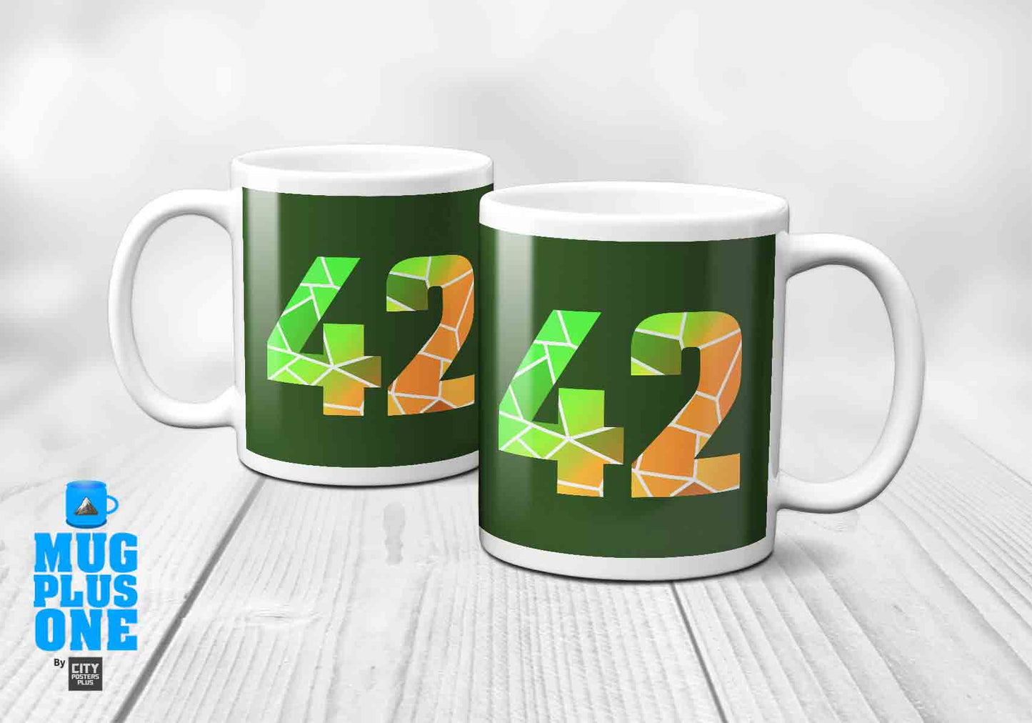 42 Number Mug (Olive Green)