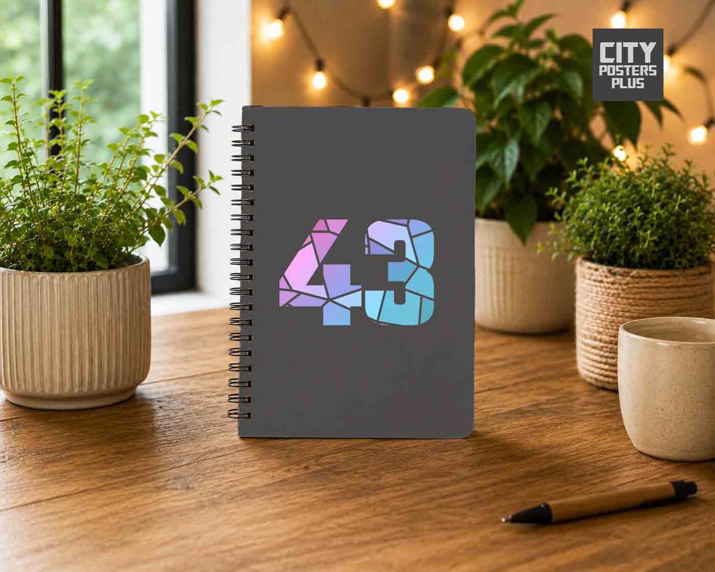 43 Number Notebook (Charcoal Grey)