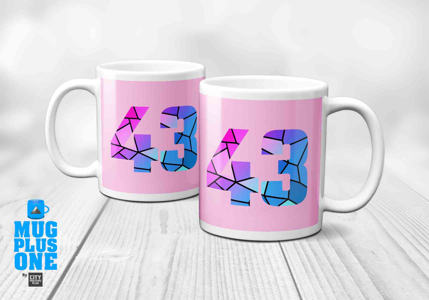 43 Number Mug (Light Pink)