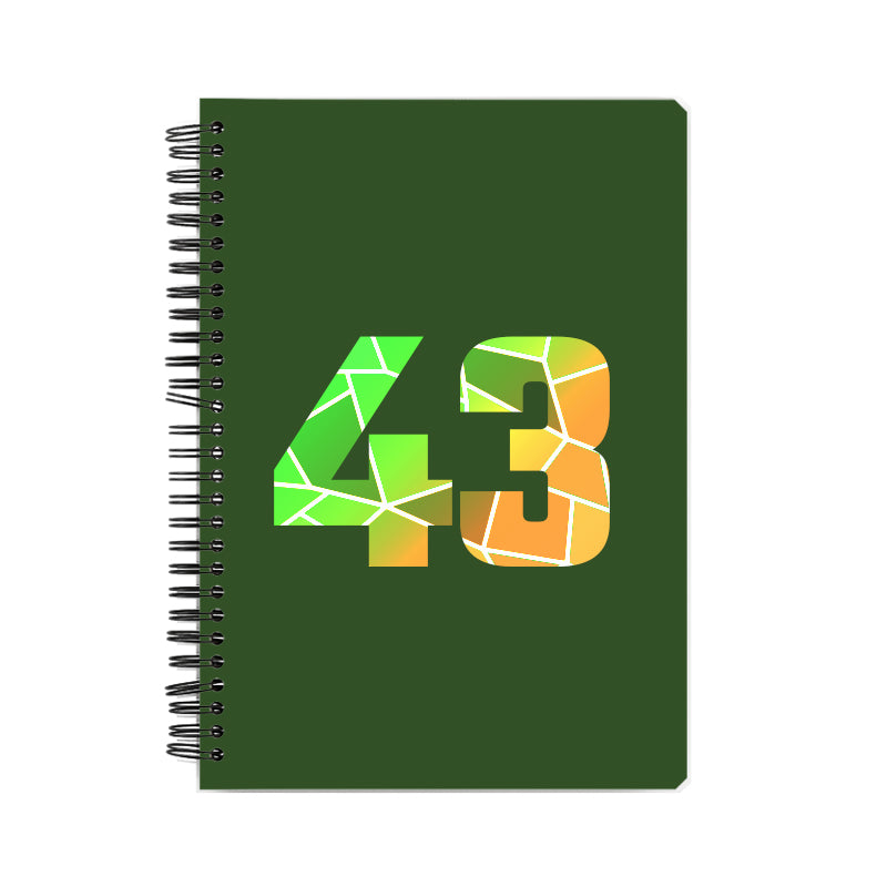 43 Number Notebook (Olive Green)