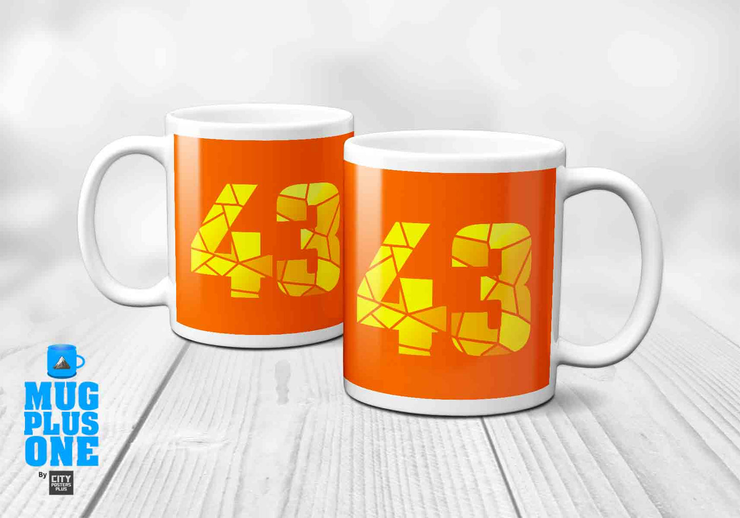 43 Number Mug (Orange)