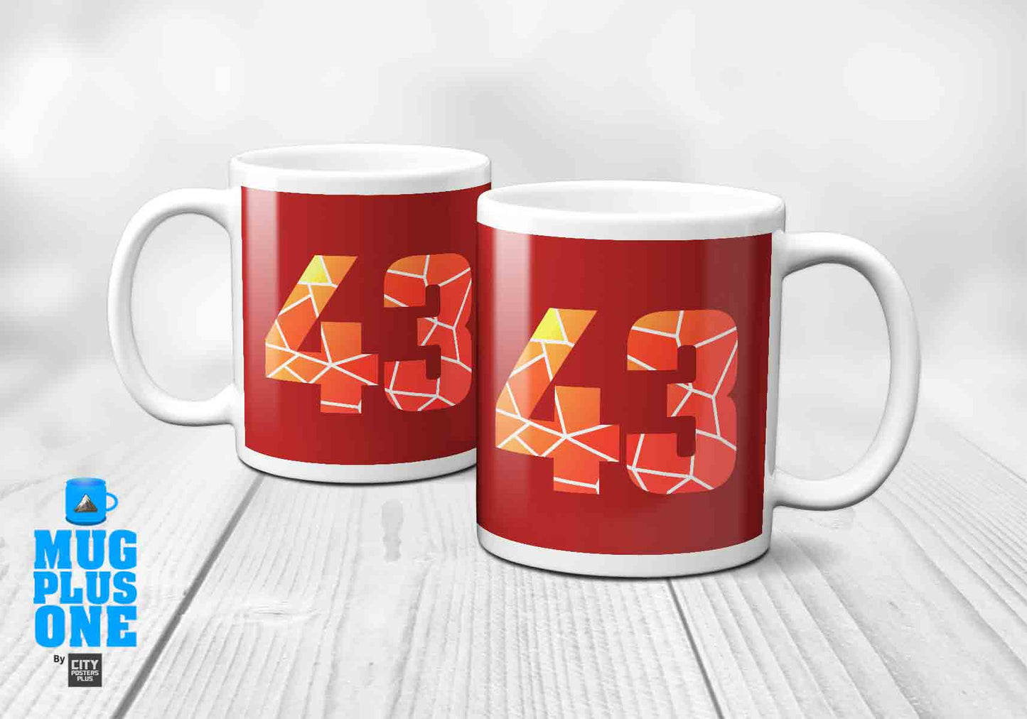 43 Number Mug (Red)