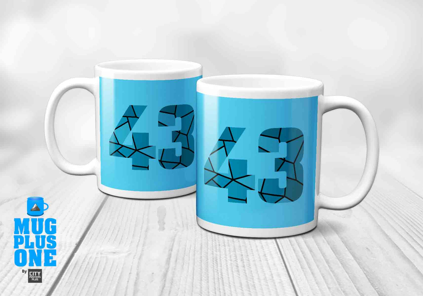 43 Number Mug (Sky Blue)