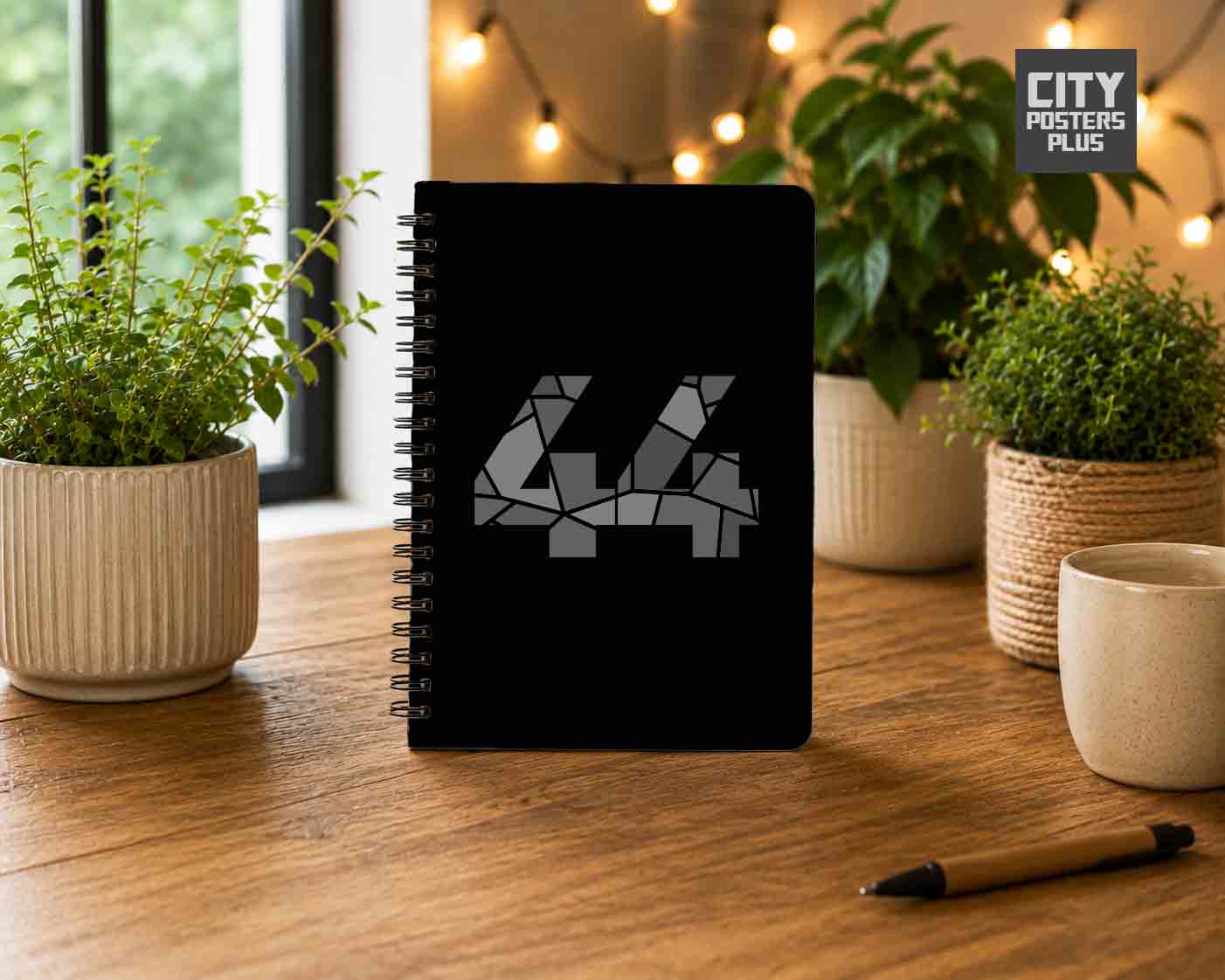 44 Number Notebook (Black)